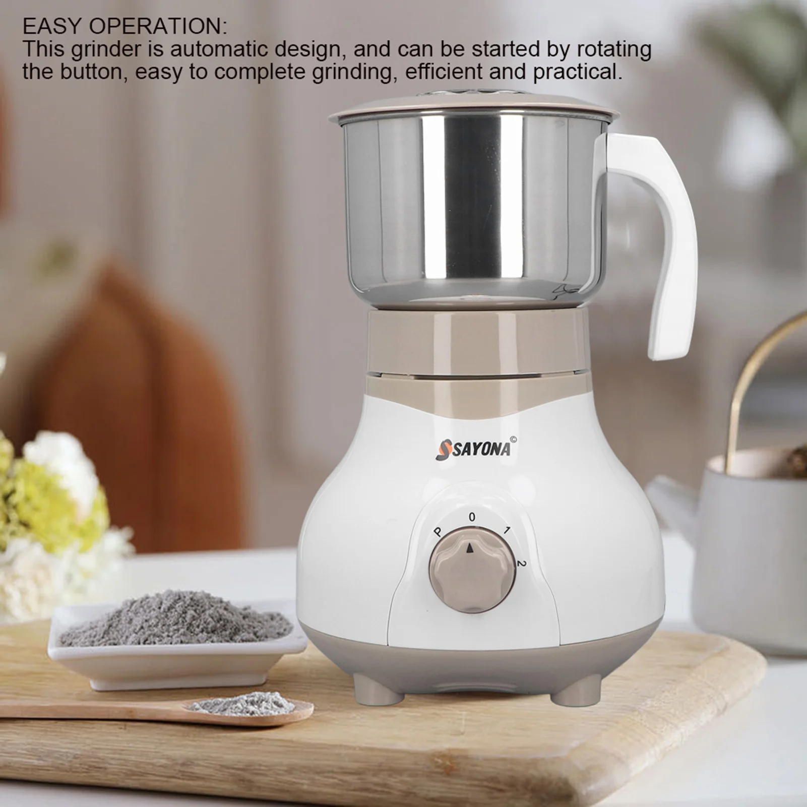 

200W Automatic Coffee Grinder Household Electric Grain Spice Bean Dry Grinding Machine EU Plug 220V