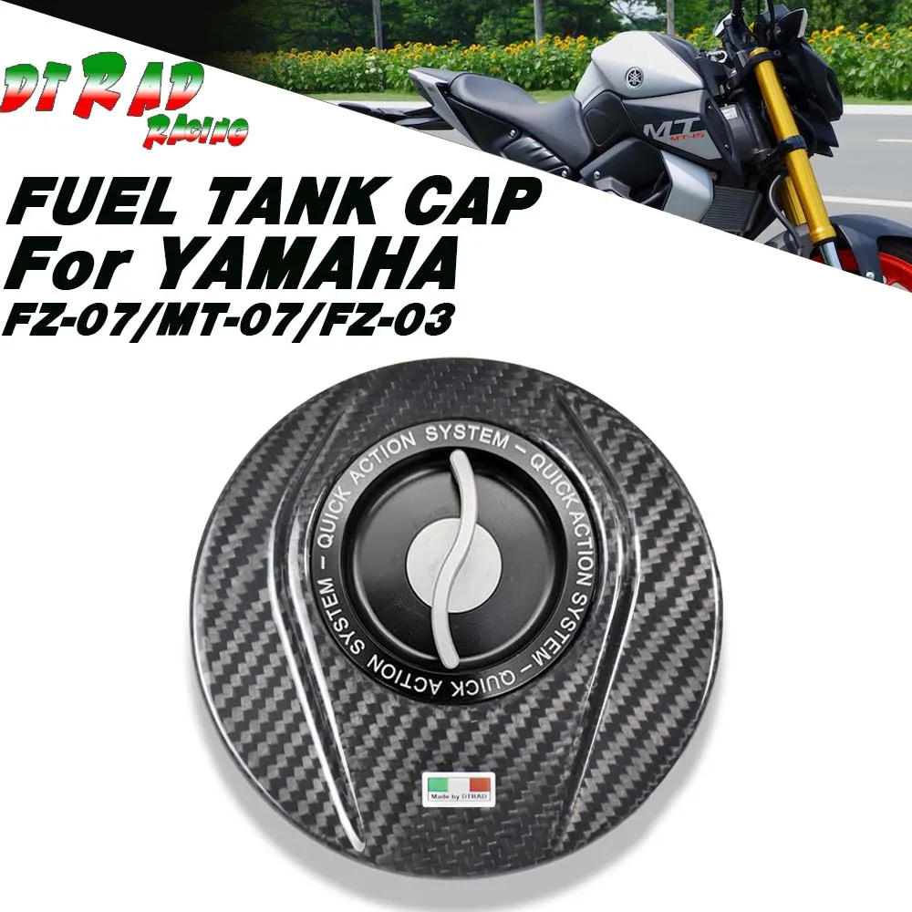 Motorcycle Carbon Fibre Quick Gas Fuel Tank Cap For YAMAHA MT-03/6600 2006-2010 MT-03/MT-25/MT-15/M-SLAZ 2015-2019 Modified Part