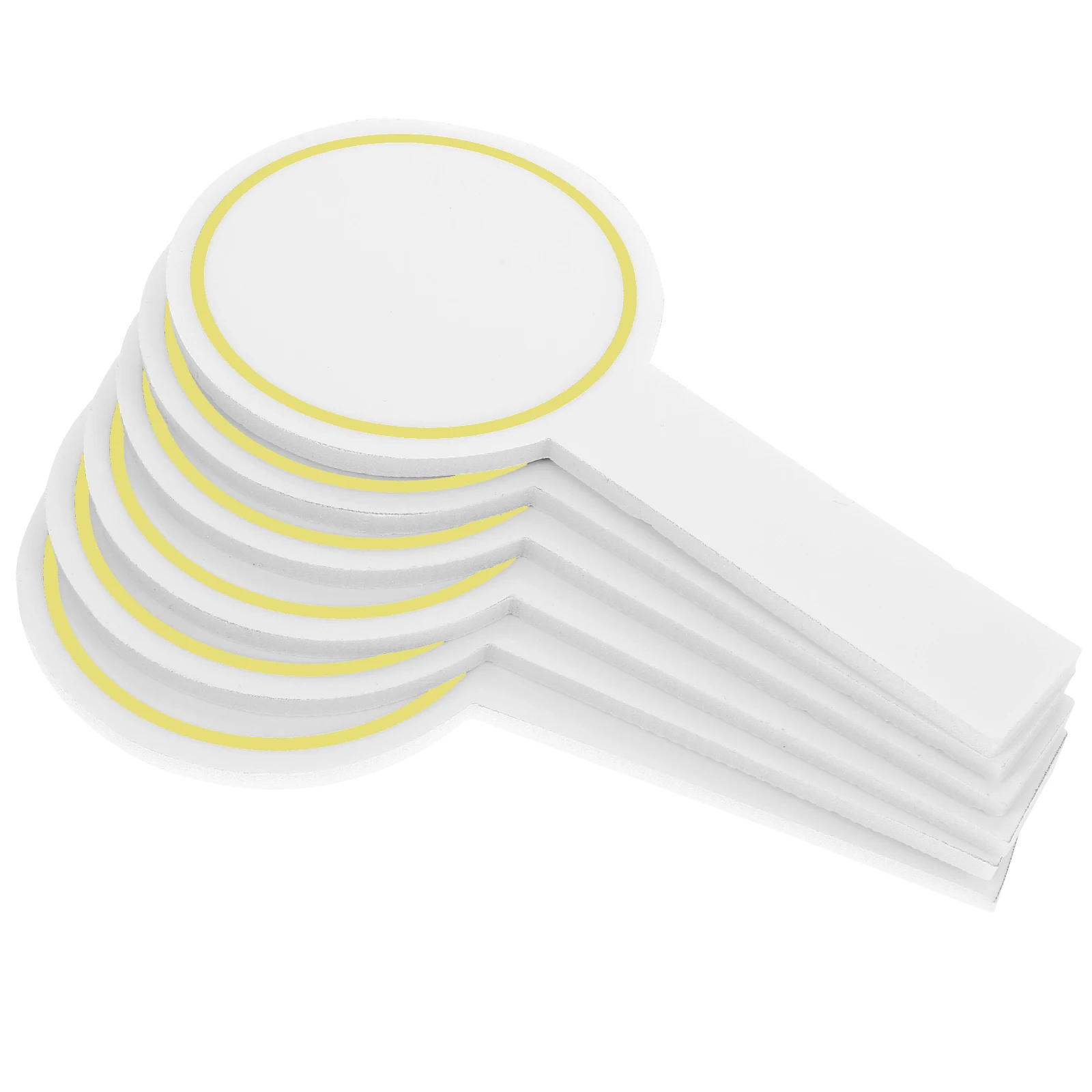 

6pcs Yellow Blank Score Board Portable Handheld Whiteboard for Judges Scoring Voting Erasable Dry Wipe Paddles Foam Letter