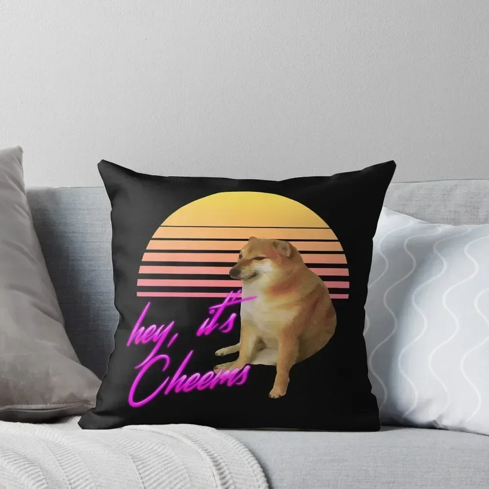 

Cheems (Vaporwave) Throw Pillow pillows decor home Sofas Covers pillow