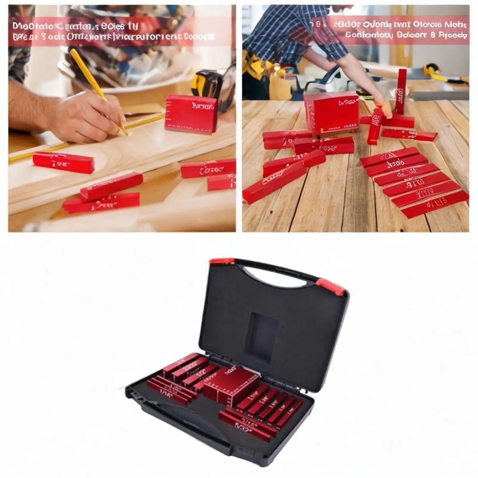 15 Pieces Setup Blocks Height Gauge Set Woodworking Setup Bars Table Saw Accessories Premium Utility Height Gauge Blocks