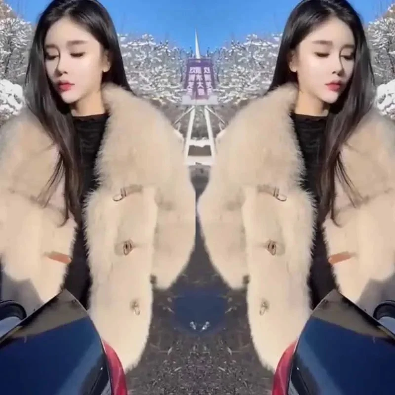 

2025 Ladies Fashion Solid Color Coat Autumn Winter Feminine High End Casual Loose Outwear Korean Women Long Sleeves Tops Jacket