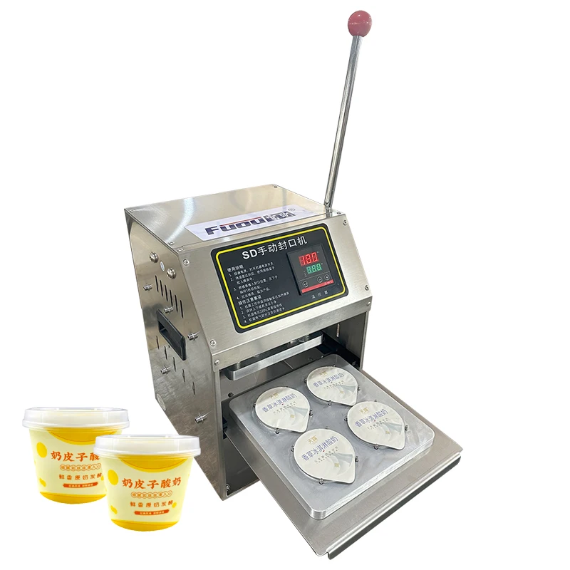 Sauce Yogurt Hot Packaging Machinery Aluminum Foil Manual Sealer Cheese Cup Sealer