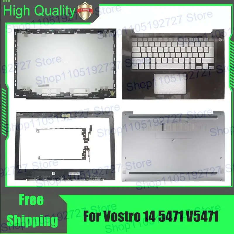 Para dell vostro 14 5471 v5471 tampa traseira do portátil tampa superior moldura frontal apoio para as mãos superior inferior caso habitação dobradiças