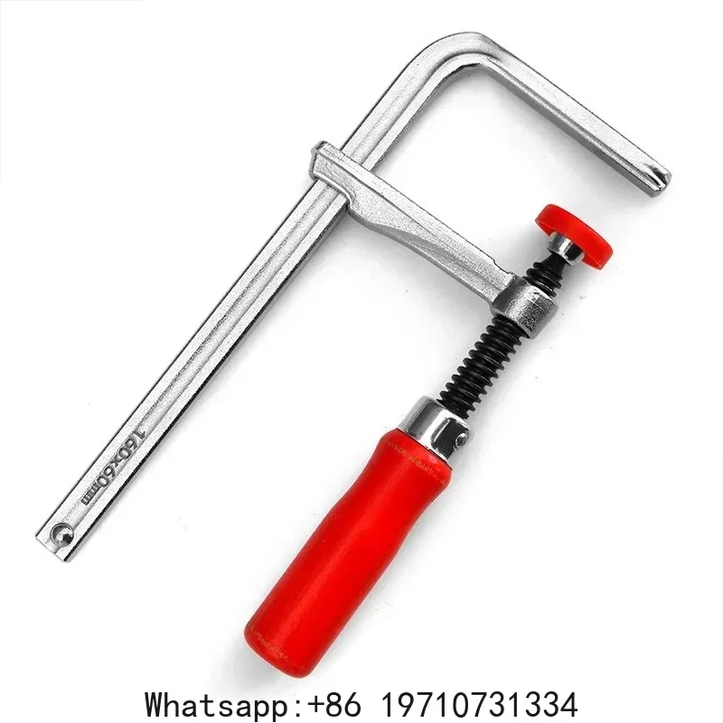 2 pcs 120-300mm Wood Handle Guide Rail Clamps with Screw Action Arm  for Woodworking MFT Table and Cutting Track