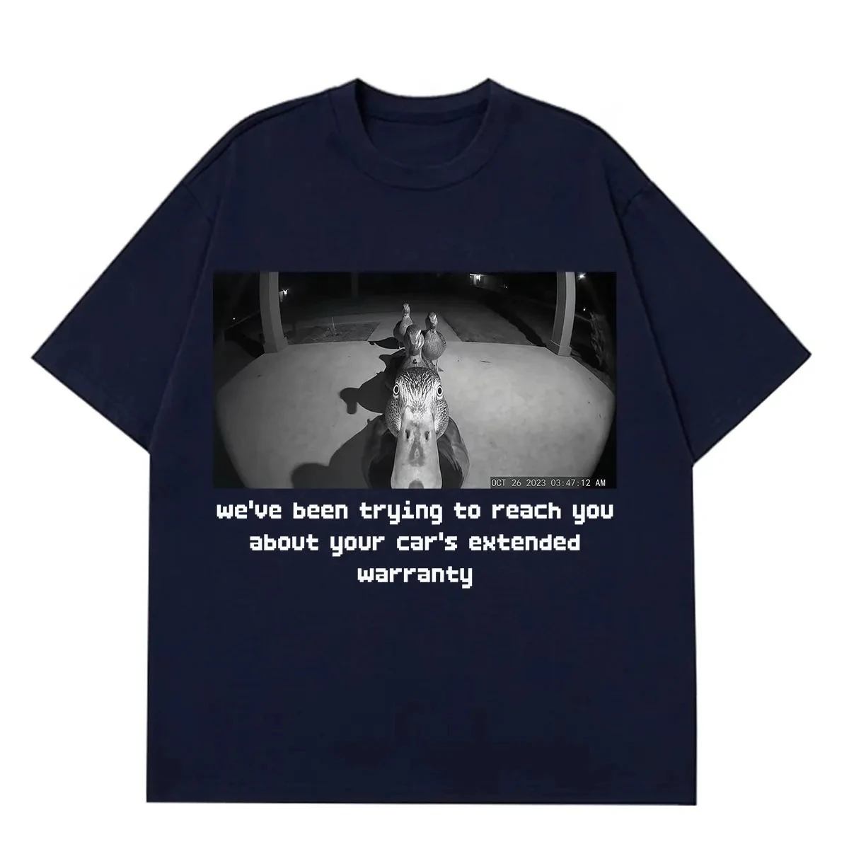 Men Women Vintage Loose T-shirts We've Been Trying To Reach You about Your Car's Extended Warranty Funny Duck Face Meme T-shirt