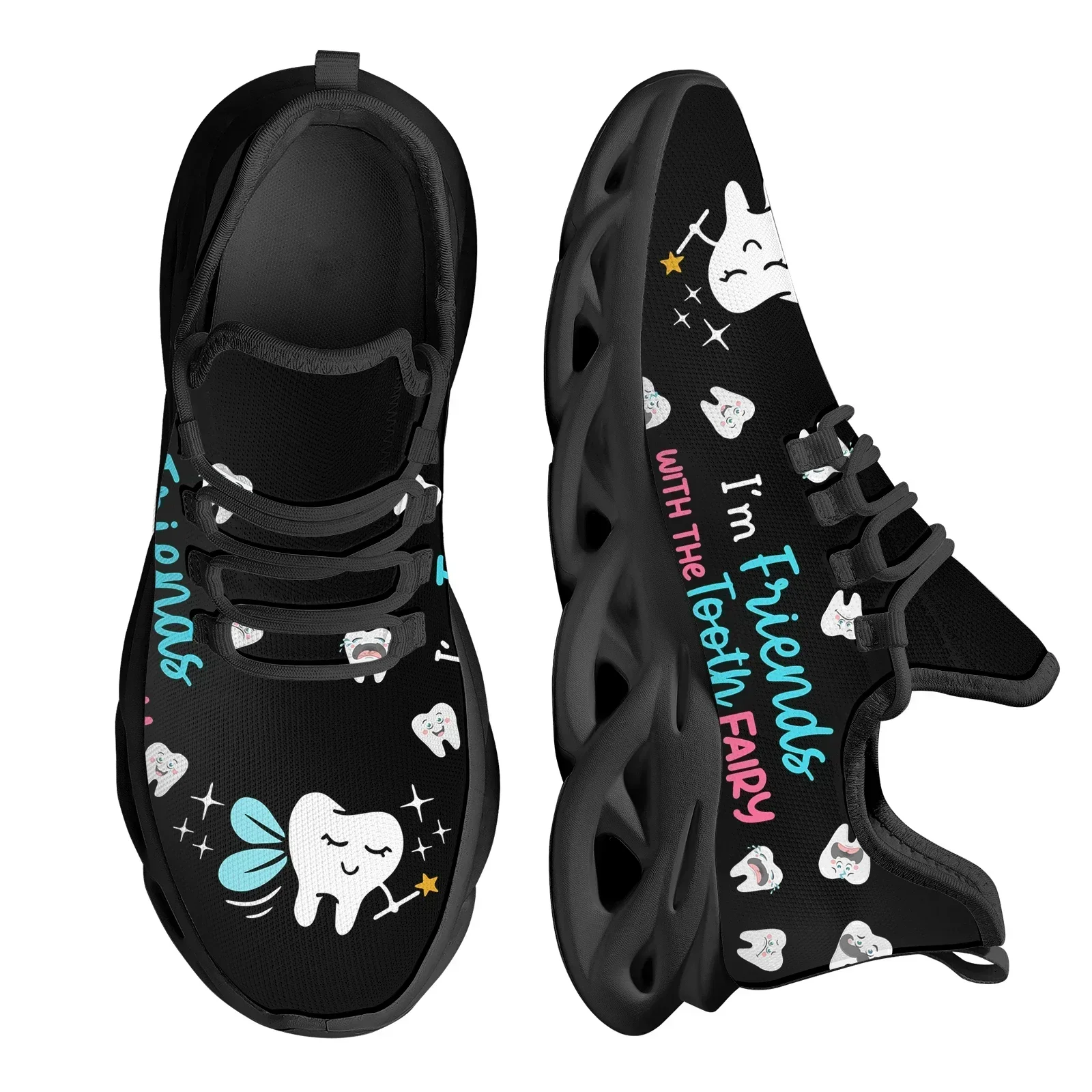 

Dental Assistant Sneakers Women's Running Shoes Lightweight Lace-up Platform Shoes for Female Non-Slip Jogging 2023
