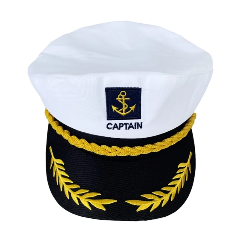 Captain Hats Adjustable White Sailors Navy Marine Baseball s for Yacht Theme Party Costume Access