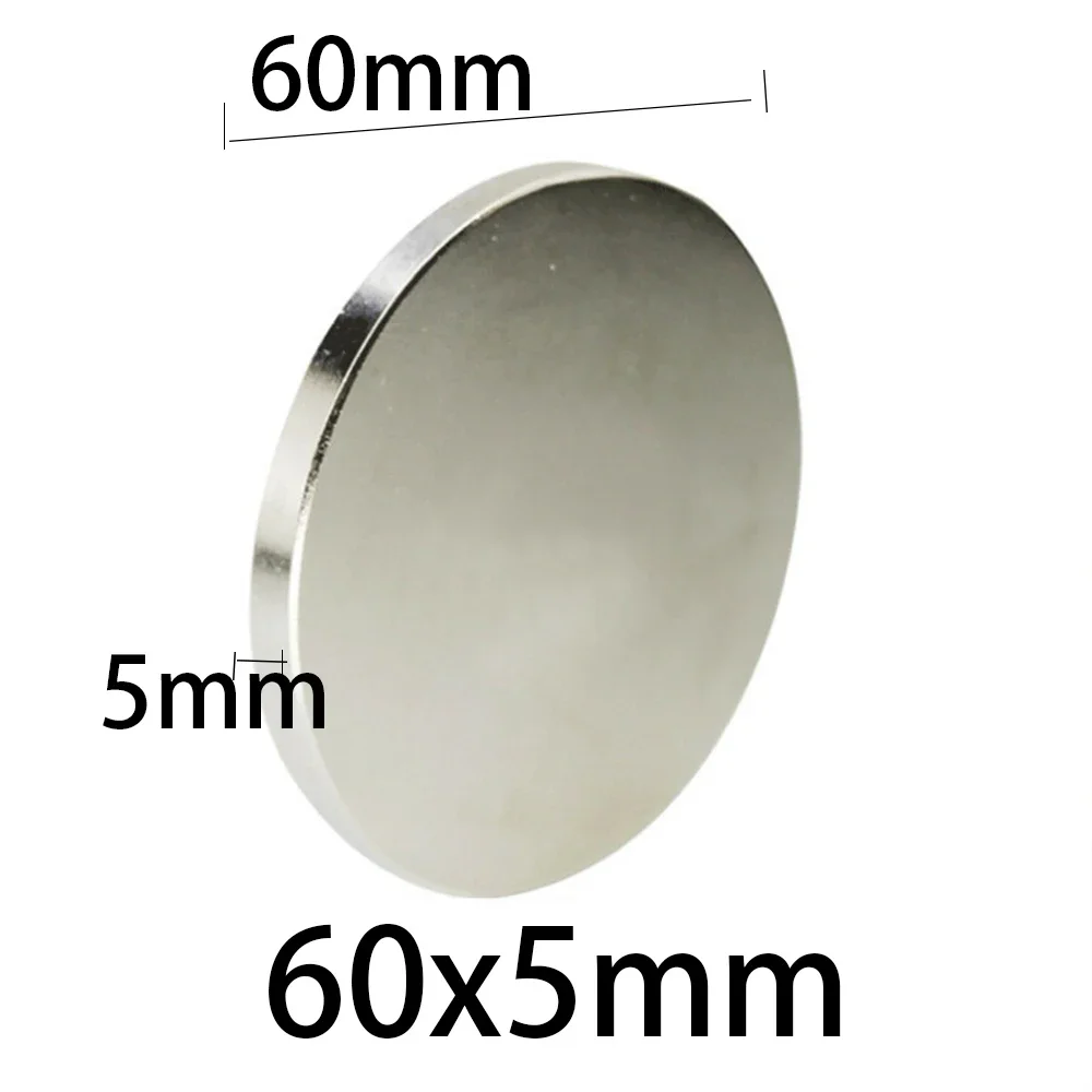 N35 60x5mm Magnet Neodymium Big Nickle Coating 60*5mm Search Magnetic Fridge DIY scooter generation Magnet Balls Machine Motor