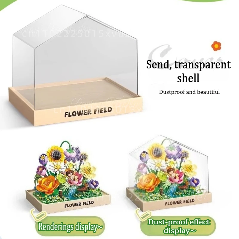 RORO JUMP Building Block Educational Small Particle Assembly Eternal Flower Model Toy Ornament Collect Children's Birthday Gifts