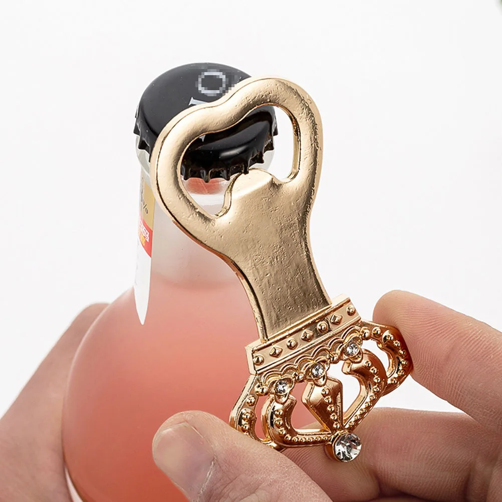 

4 pcs Crown Shaped Bottle Opener Premium Metal Can Lid Lifter For Home Bar Party Stainless Steel Handheld Jar Opener Kitchen Bar