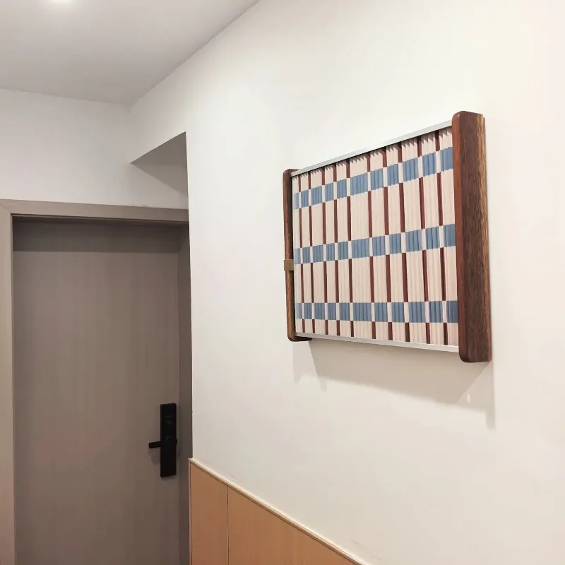 No punching, no nails, modern geometric wind honeycomb curtain, meter box decorative painting, cover photo frame hanging