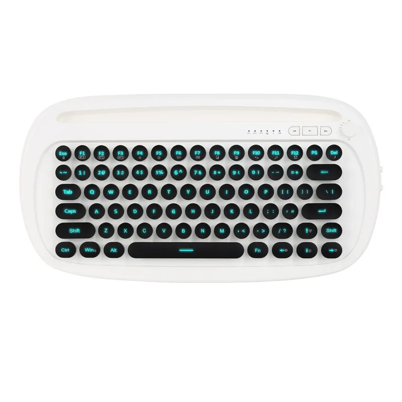 YYHC-80-key waterproof K510D Mini Cute wireless keyboard Cool colorful backlight rechargeable