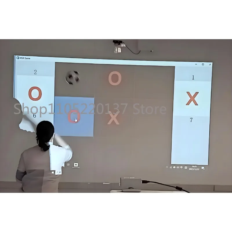 indoor funny interactive projection game system 0.3 milliseconds instant response interactive digital tic-tac-toe football