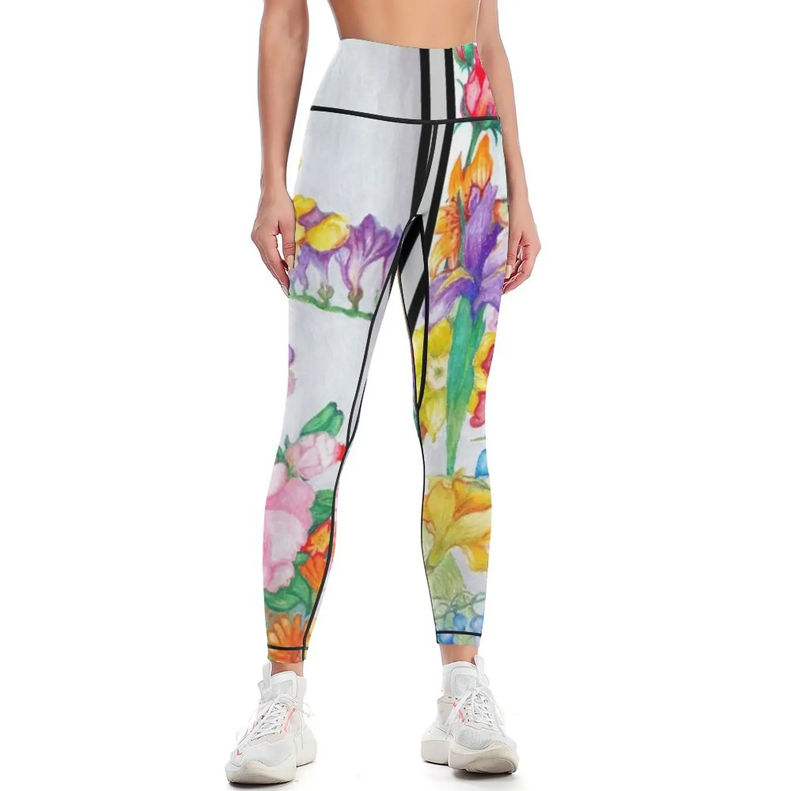 

Bouquet in Colour Leggings sports for gym Women sportwear for physical high waist Womens Leggings