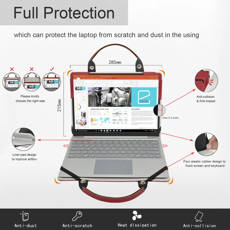 Imagem -03 - Couro do Plutônio para o Portátil 16 Inch Case com Punho para Asus Expert b5 B5604cva em Case de