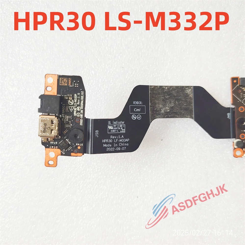 HPR30 LS-M332P FOR HP Dragonfly Pro TYPE-C Power supply board with cable HPR30 LF-M33AP DA30001RN1A  test ok