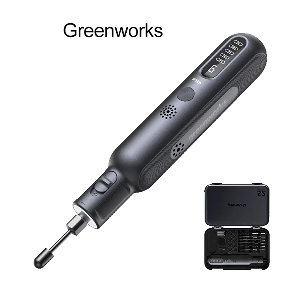 Greenworks-Juego de amoladora eléctrica de litio de 8V para el hogar, pantalla HD, pulido, tallado, corte, artefacto Manual con accesorios