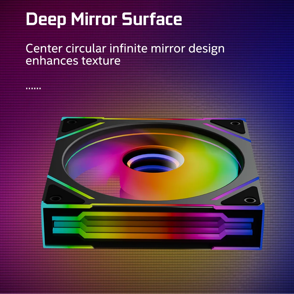 Jungle Leopard Prism 4 EX Case Fan 12CM Cooling Desktop Silent Divine Light Synchronous Side Infinite Mirror PWM