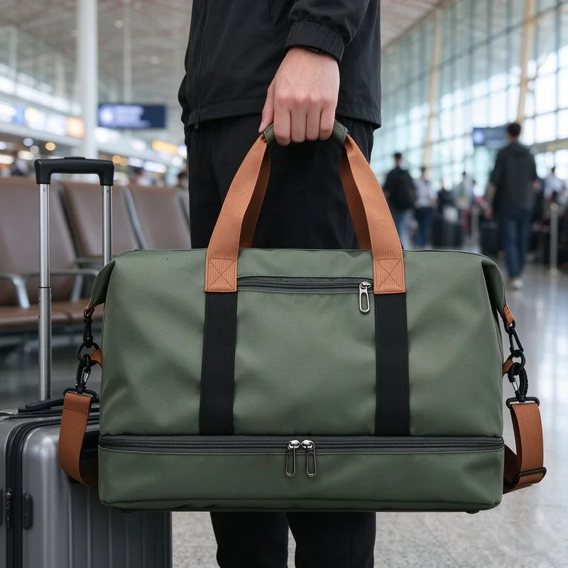 Short-distance Weekender Duffle Bag, Portable Gym Sack, Multi-way Shoulder & Crossbody Carry Handbag, Stocking Stuffers