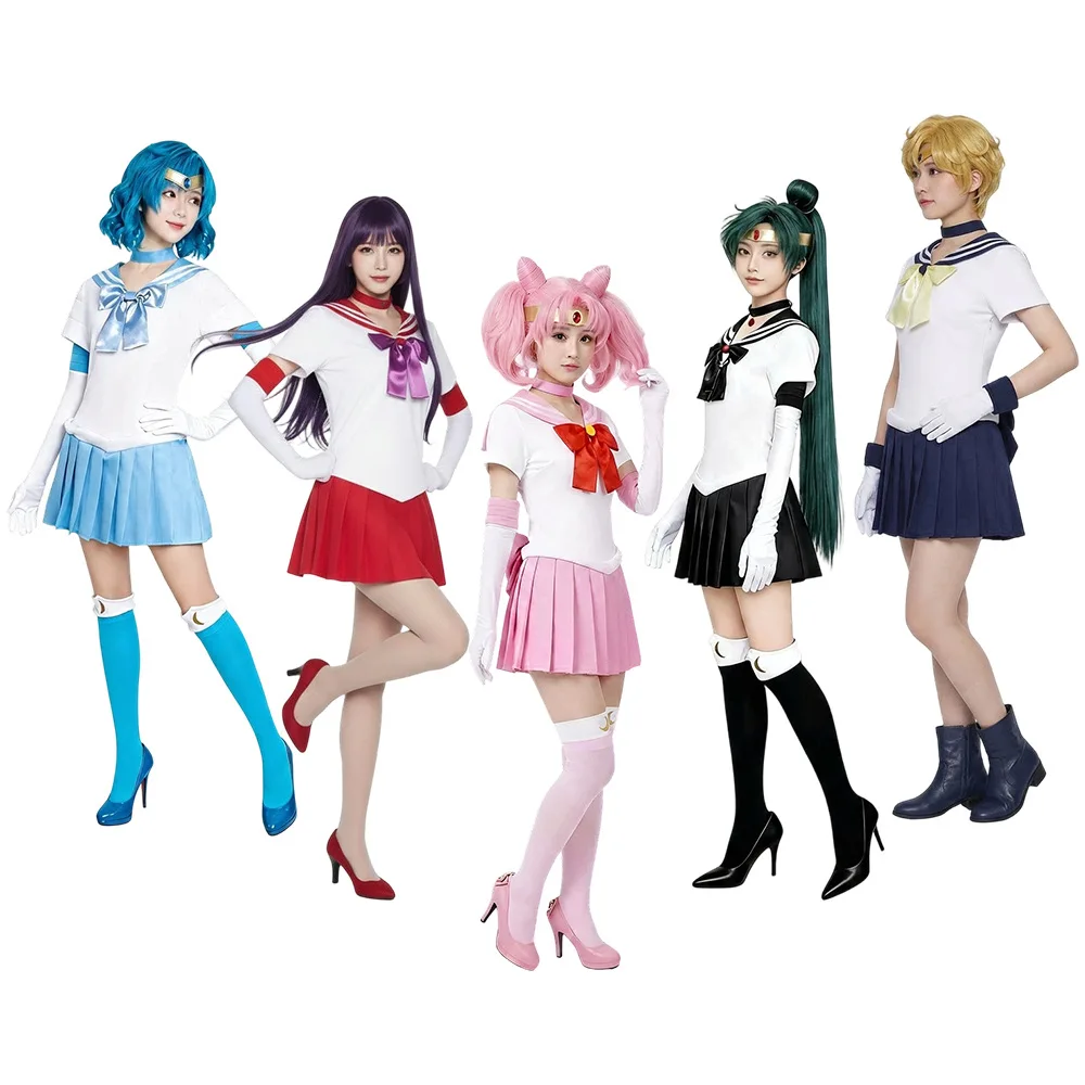 

Sailor Moon Cosplay Costume, Sailor Mars Sailor Pluto Outfit Anime Cosplay Uniform for Women Halloween Role Play Party Dress