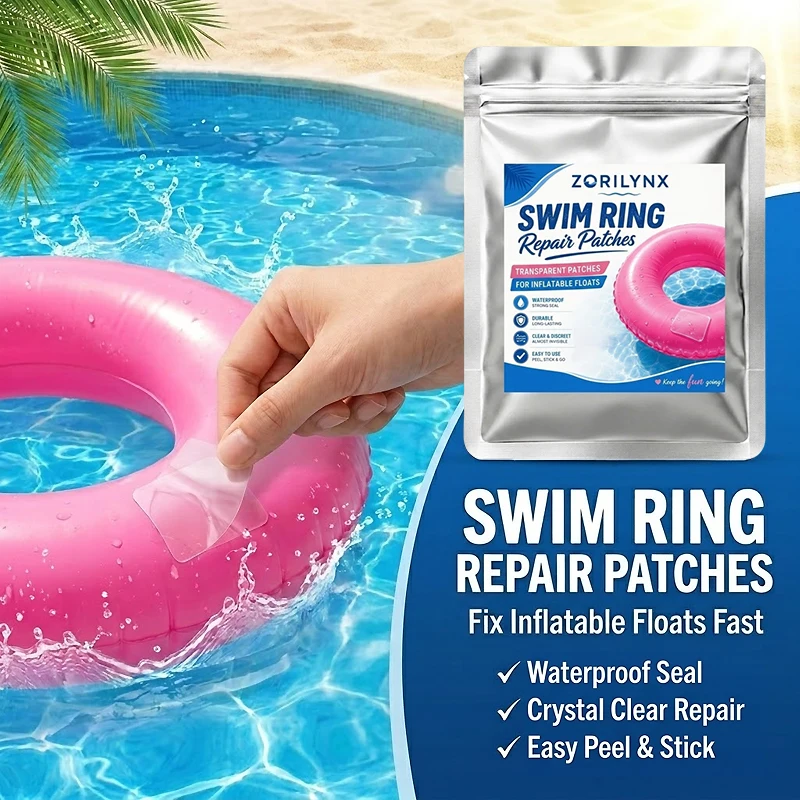 Transparent Self Adhesive Swim Ring Repair Patches Heavy Duty Waterproof Fix Sticker for Inflatable Floats and Water Toys