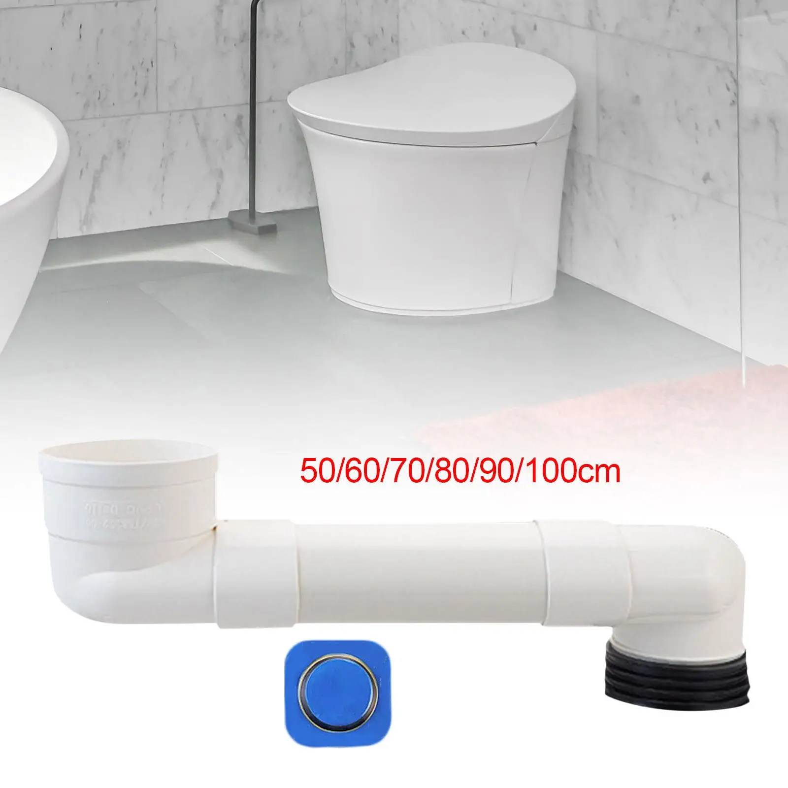 Offset Toilet Flange Extension Drain Pipe Flexible Universal Bathroom Sink Connector Lavatory Sink Expanded Hose Closet Flange