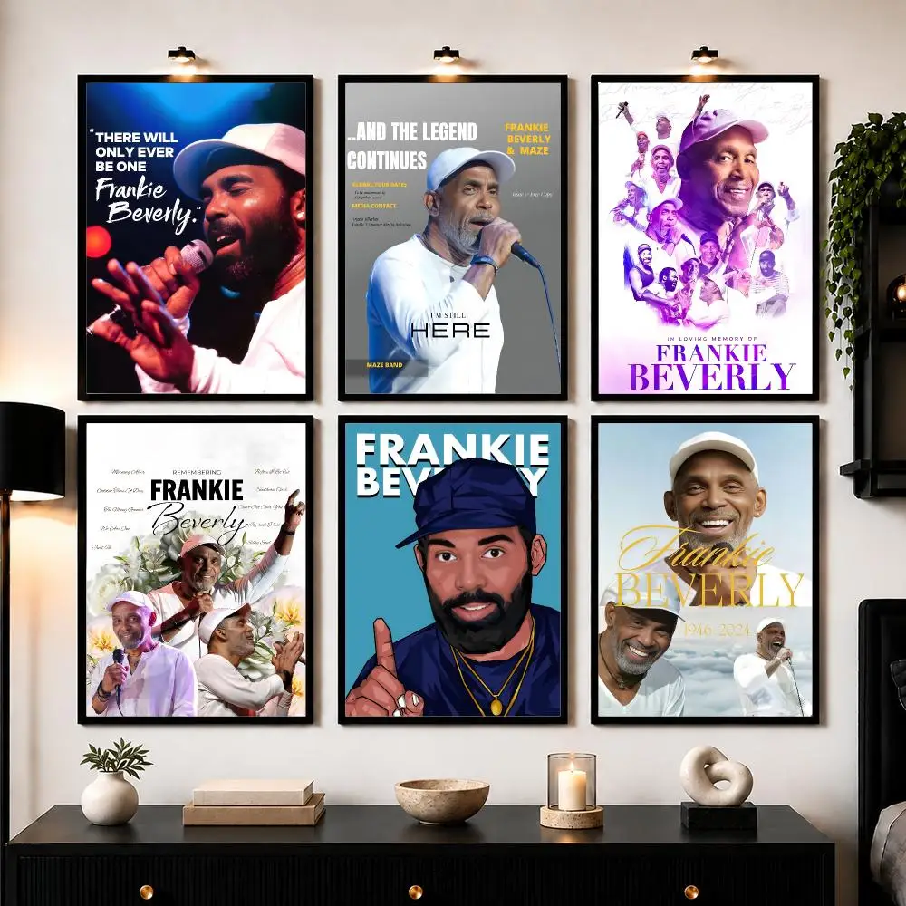 F-Frankie Beverly Poster Modern Wall Art Sticker For Living Room Bedroom Bar Home Decor Mural Painting Decoration