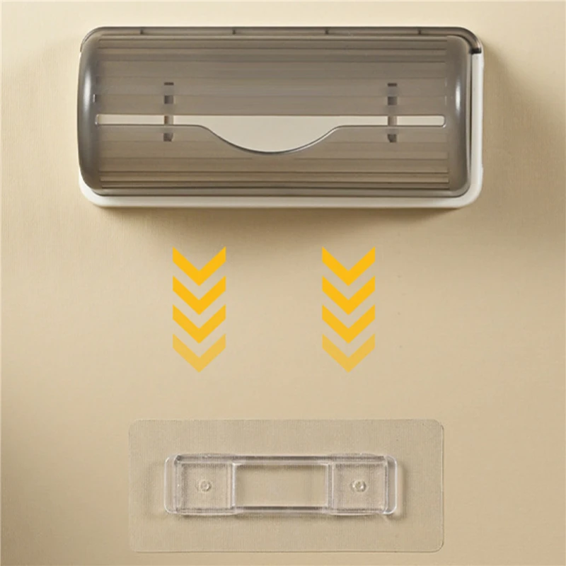 Garbage Bag Storage Box Non punching Kitchen Storage Containers Garbage Bags Organizer Kitchen Bathroom Garbage Bag Dispenser