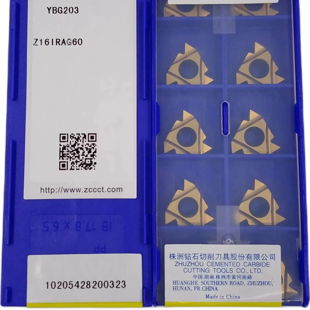 Z16IRAG55 Z16IRAG60 ZCC YBG203 YBG205 herramientas de torneado CNC inserto para procesar acero 10 unids/caja Z16IRA 55 60