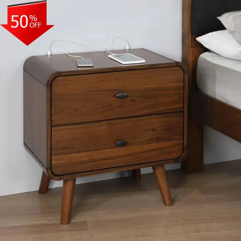 

Wooden Bedside Table Classic Bedroom Furniture Nightstand Drawer Storage Organizer Side Table Small Mobili Per La Casa Sideboard