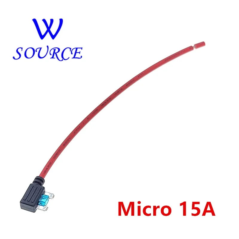 12V 5A 10A 15A 20A Car Fuse Holder Add-a-circuit TAP Adapter Micro Fuse Extension Cord ATM APM Blade Micro Simple Safety Device