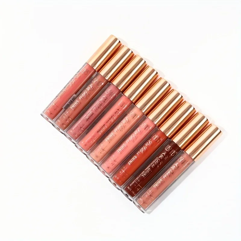 Moisturize Lip Gloss Liquid Long-Lasting Lipstick Makeup Non-Stick Cup Not Fade Waterproof Lip Gloss Glitter Liquid Lipstick