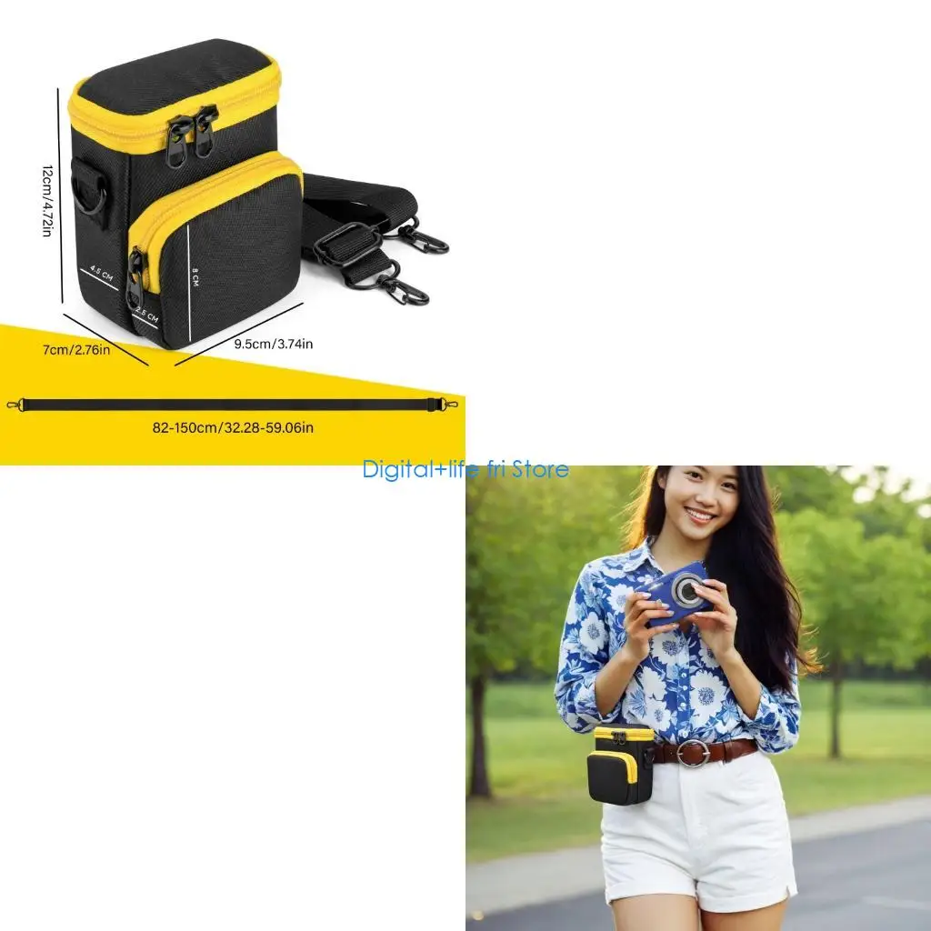E06D Heavy Duty Protective Camera Storage Bag Adjustable Shoulder Straps Outdoor Use
