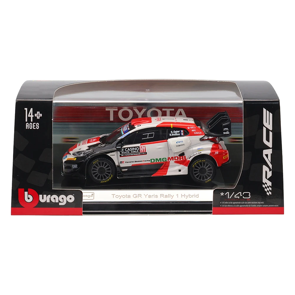Bburago 1:43 Toyota GR Yaris Rally 1 Hybrid WRC Alloy Luxury