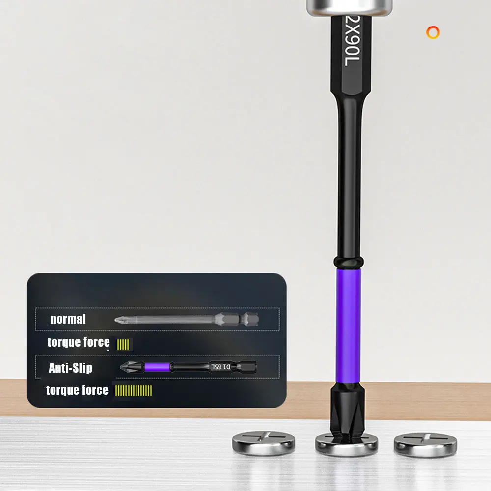 10/20 قطعة رأس دفعة المغناطيسي PH2 الصليب مفك مجموعة تأثير مثقاب الخشب المسمار سبائك الصلب عدم الانزلاق الصليب مفك