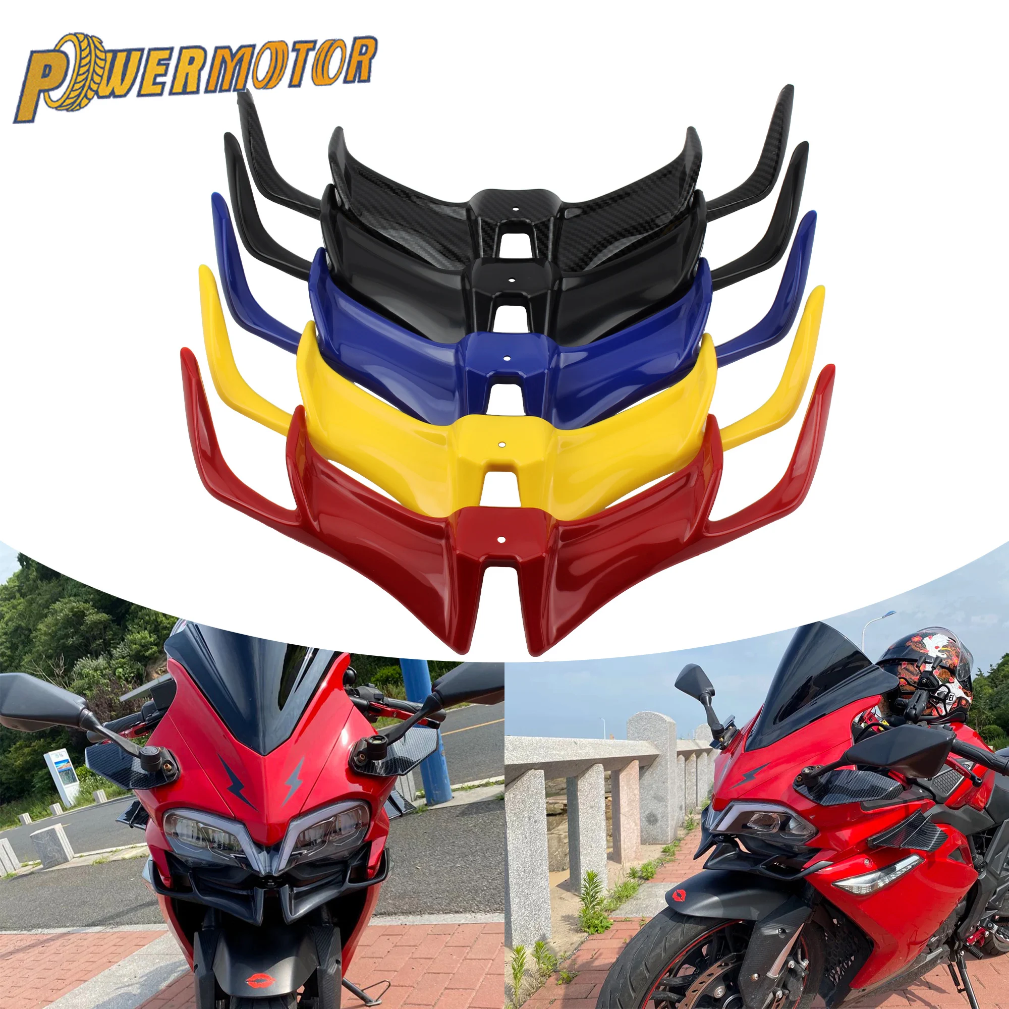 Motorcycle Front Fairing Winglet Wing Trim Cover For YAMAHA R15 v3 Motocross Front Fairing Beak Fixed Wing Aerodynamic Cover