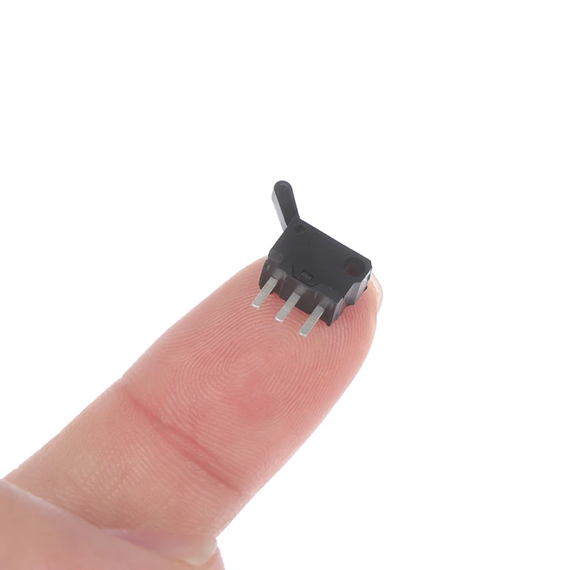 10pcs Micro Switches Miniature Small Limit Travel Switch With Hole Three Pins Momentary Push Buttonopen Switch DIY Production