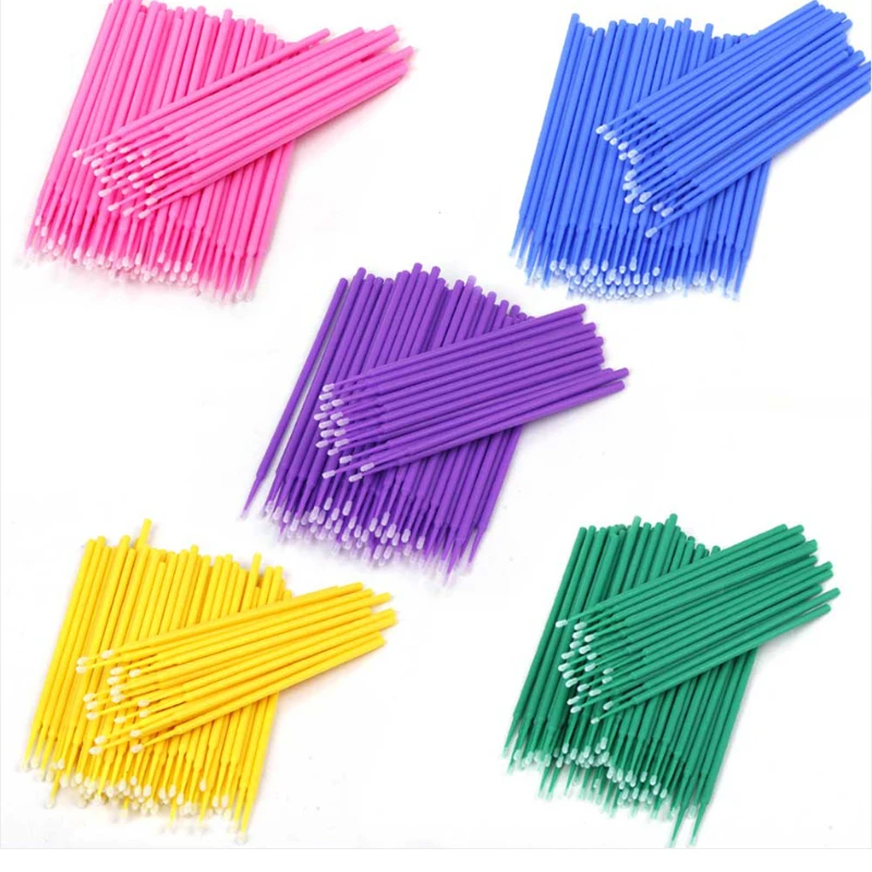 

Оптовая продажа, 500 шт./лот, кисти, палочки для макияжа, кисти для чистки ресниц, одноразовый аппликатор, микрокисти для наращивания ресниц