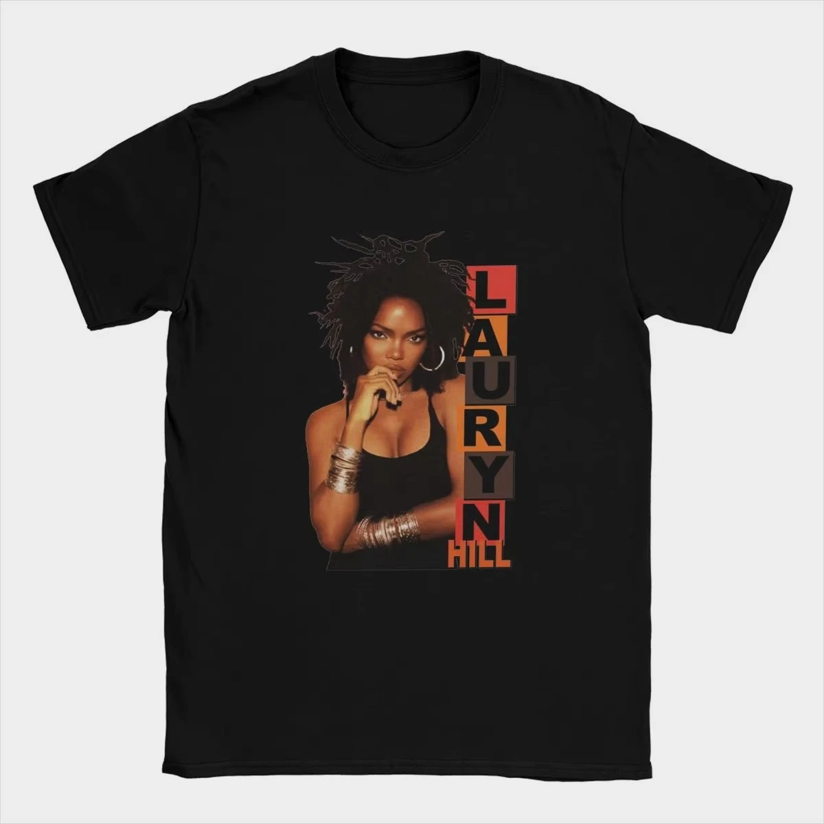 

Футболки Lauryn Hill Fugees The Famous Vintage Хлопок Мужчины Женщины Футболка с коротким рукавом Музыка Хип-Хоп Harajuku Футболка Круглый вырез
