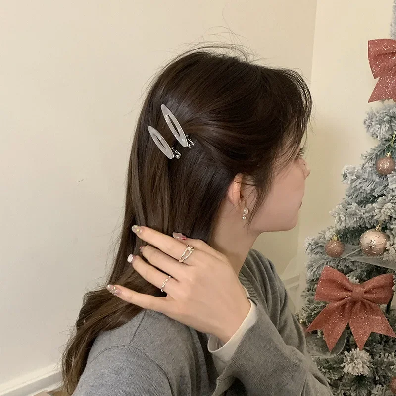 2 stks/set Acetaat Haarspeldjes Uitgeholde Ovale Geometrische Haarspeldjes Zijspelden Haarspeld Vrouwen Haaraccessoires