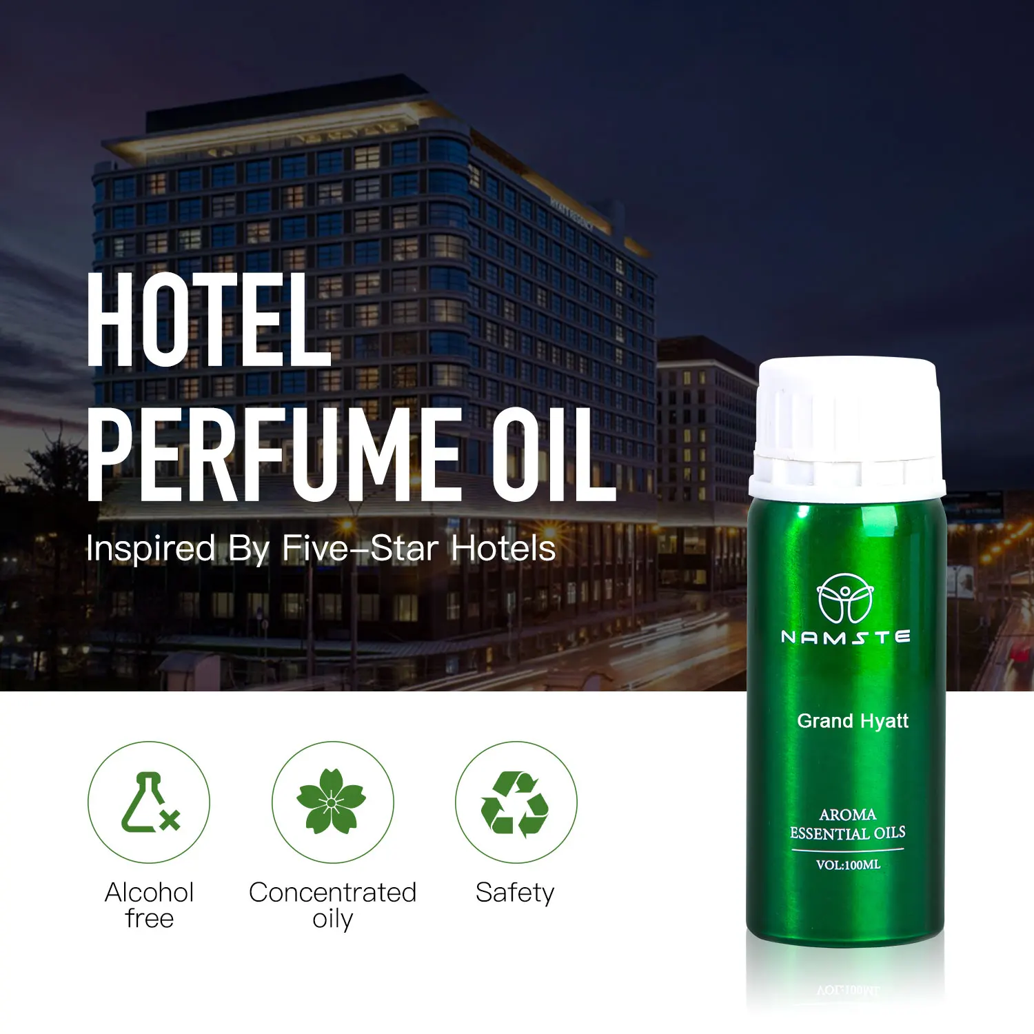 

Ароматическое эфирное масло NAMASTE 100 мл для отелей, для использования в аромадиффузорах, подходит для дома, офиса, спа-клубов.