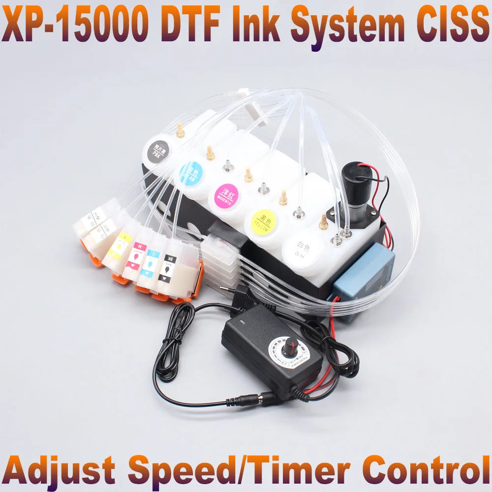 XP15000 DTF Ink Supply System White Ink Strrier Timer Einstellbare Spannung für Epson XP-15010 XP-15000 XP15000 CISS ohne Chip