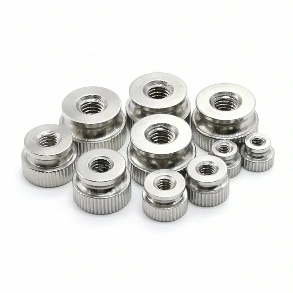 10 Uds M3 M4 M5 304 tuerca moleteada pequeña de acero inoxidable Iinstrument tuerca de apriete manual piezas de impresoras 3d pared de cortina