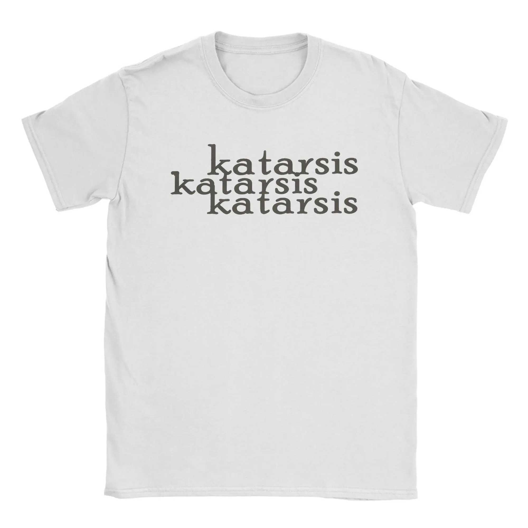 Katarsis tavo akys 100 Camiseta de algodón para hombres, camisetas Vintage de verano con cuello redondo, camisetas de tendencia, ropa de diseño de talla grande