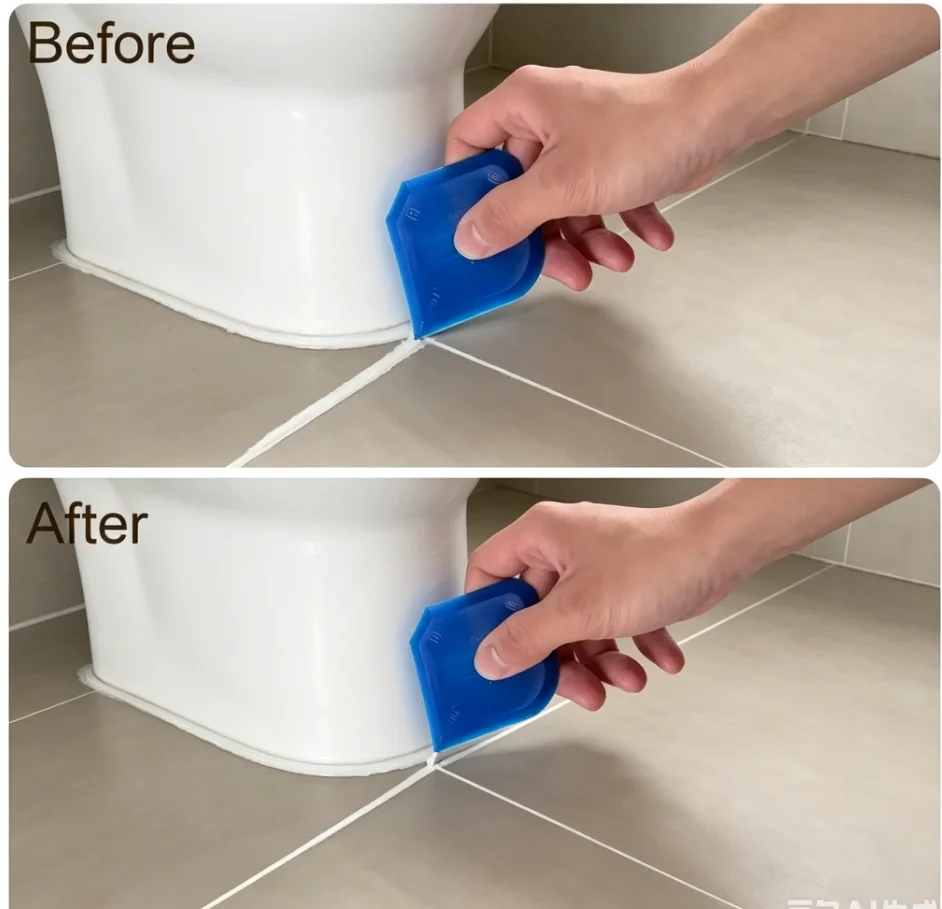 

4pcs Caulking Tool Set Cement Scraper Sealant Remover for Shower Tile Grout Edge Removal Kitchen Bathroom Home Cleaning Spatula