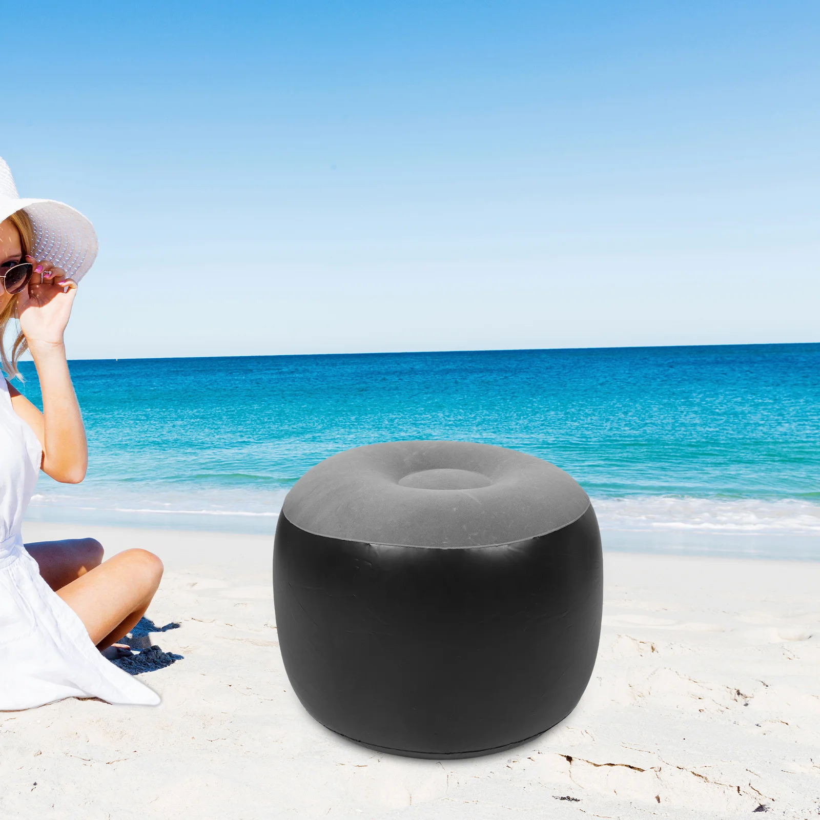 

Comfortable Inflatable Seat Cushion for Outdoor Use Air Filled Round Square Chair Pad for Camping Hiking Travel Portable