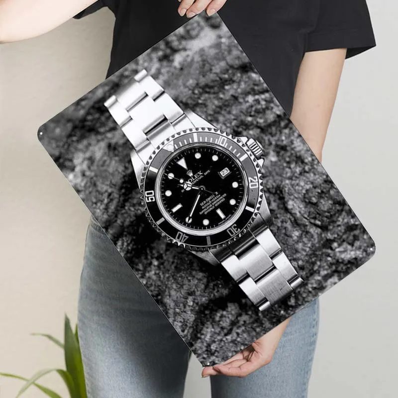 Rolex Sea Dweller Watches Tinplate Sign Poster Home Decoration Luxury Metal Sign Plaque for Wall Art Decoration Man Cave Retro