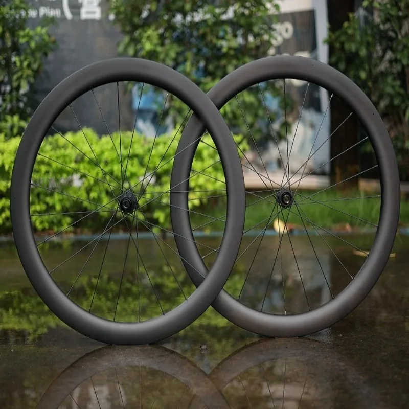 

Carbon Fiber Road Wheel Set Barrel Shaft Disc Brake Ring Quick Disassembly Bicycle Wheel Lightweight Handmade Bicycle Parts