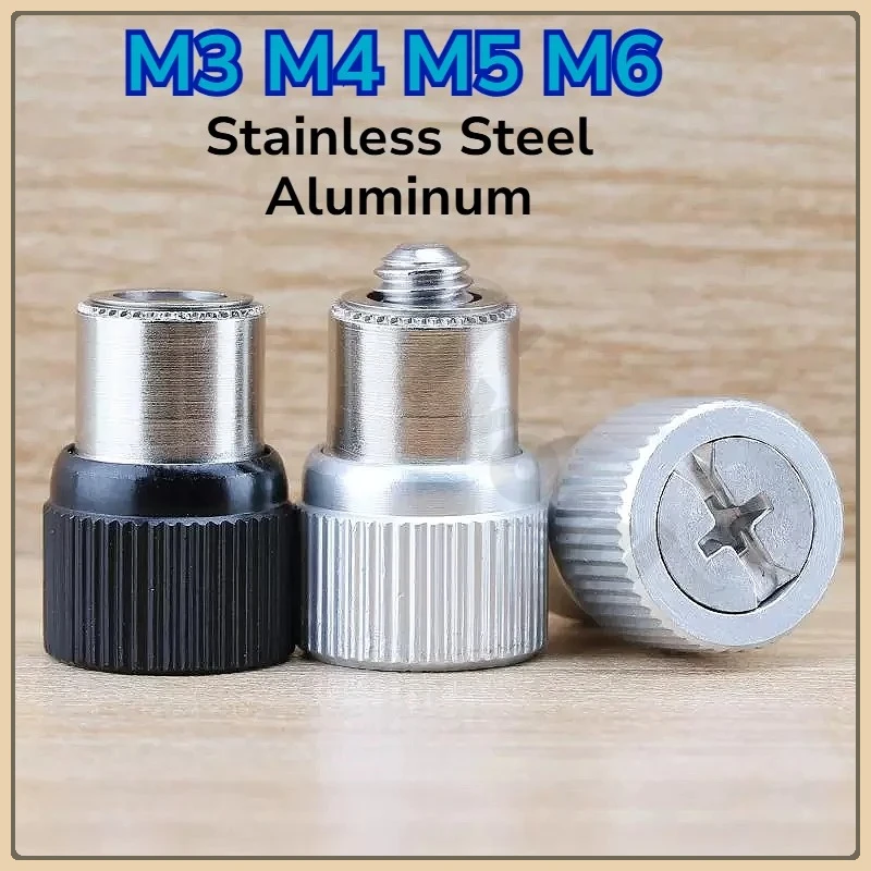M3 M4 M5 M6 Stainless Steel/Aluminum Self-Clinching Spring Loaded Captive Panel Screws Panel Spring Bolts Panel Cabinet Screw